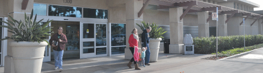 Mariners Branch Library front entrance