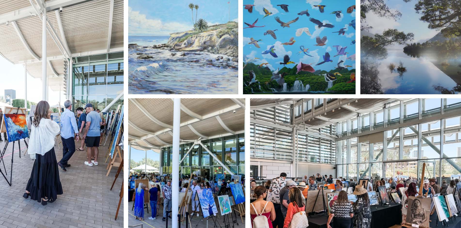 Photo collage of the 2024 Newport Beach Art Exhibition