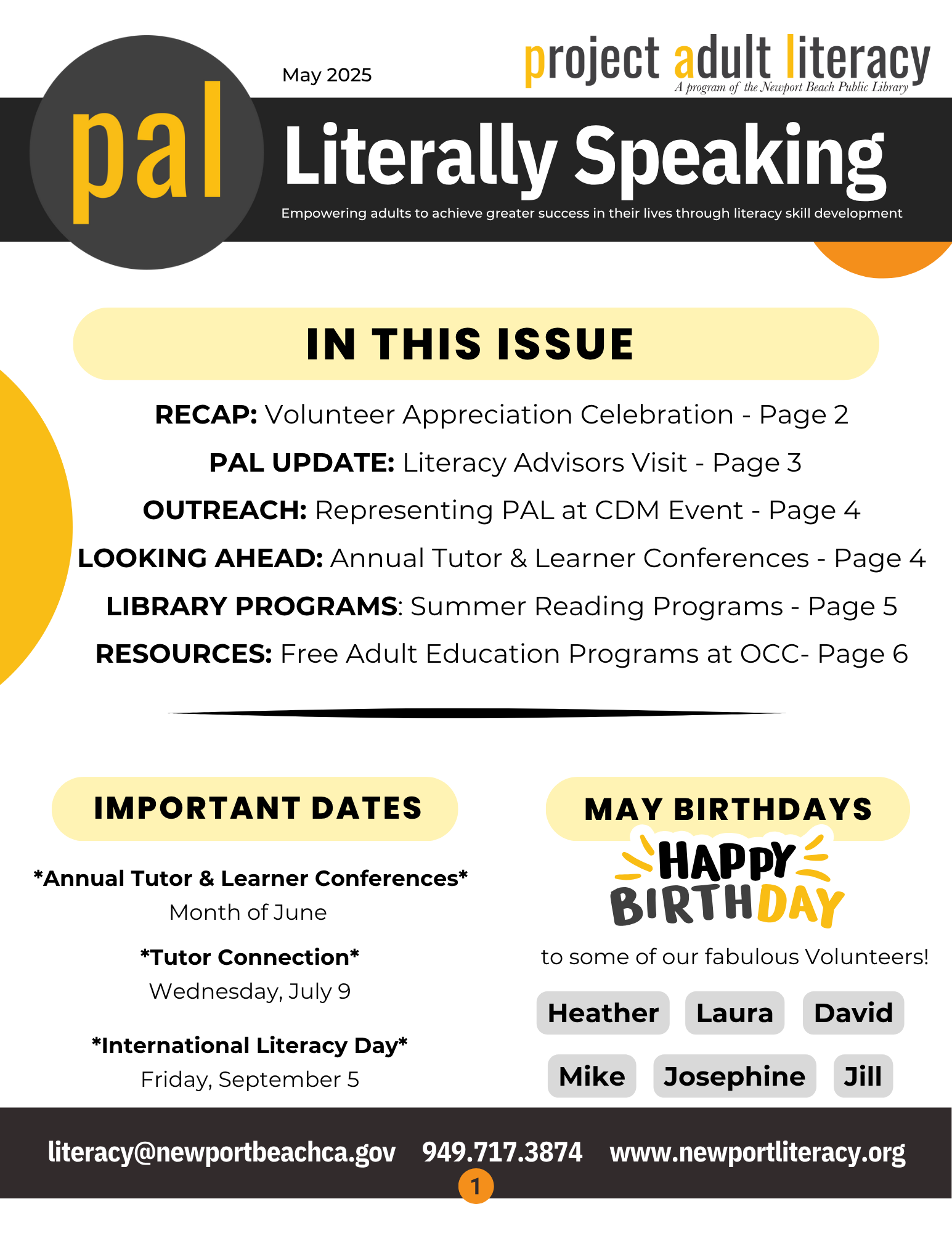 May 2025 Newsletter - Page 1