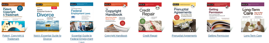 various Nolo legal books
