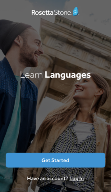 rosetta stone app get started