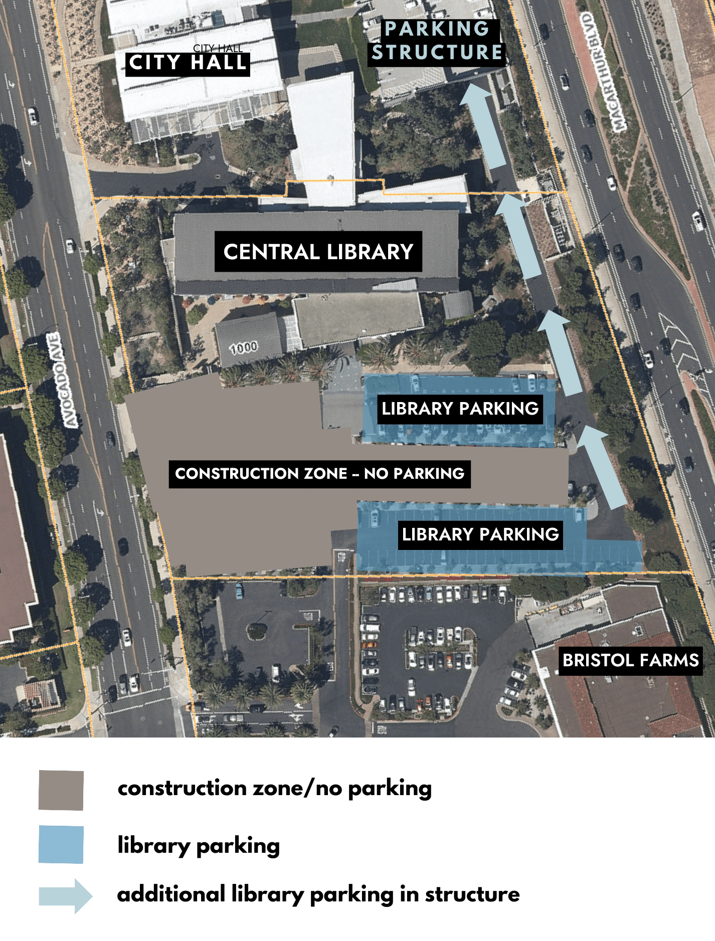 Construction parking map